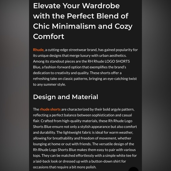 RH RHUDE Logo Shorts - Picture 5 of 11